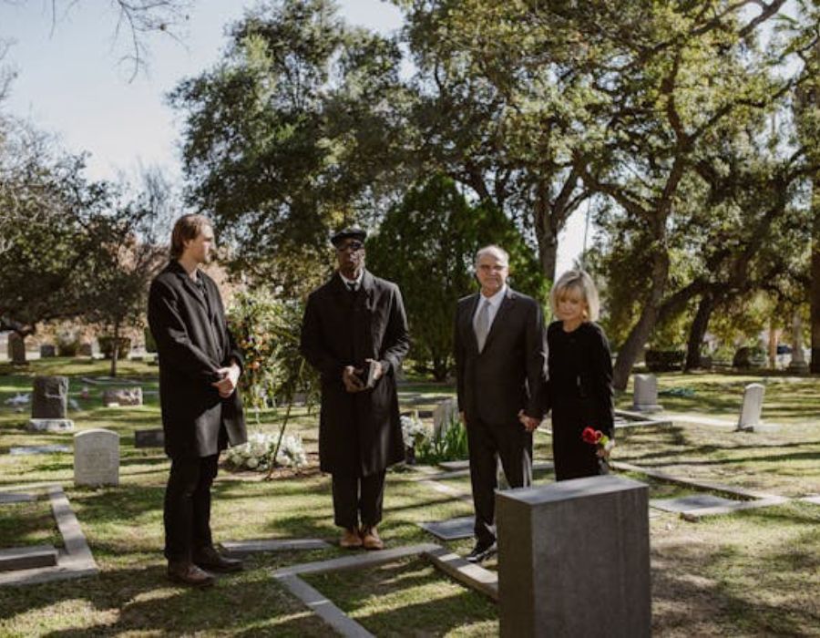 people mourning