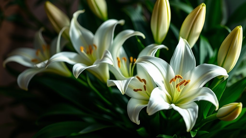 lilies symbolize purity and remembrance
