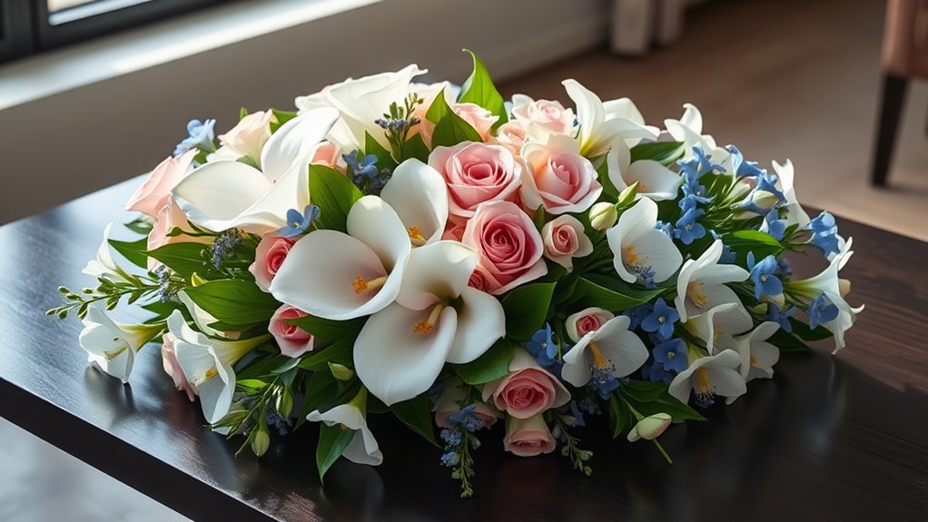 modern floral arrangements memorials